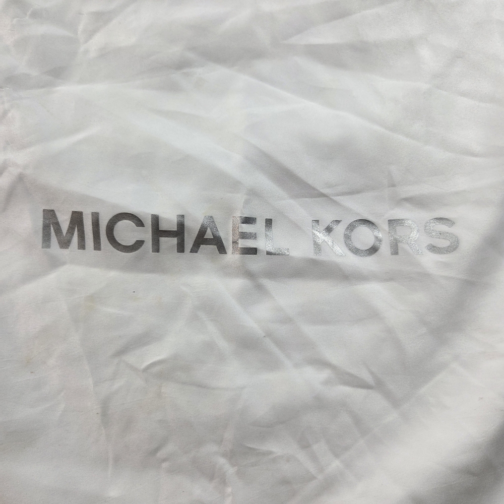 Michael Kors Silver Logo White Bag